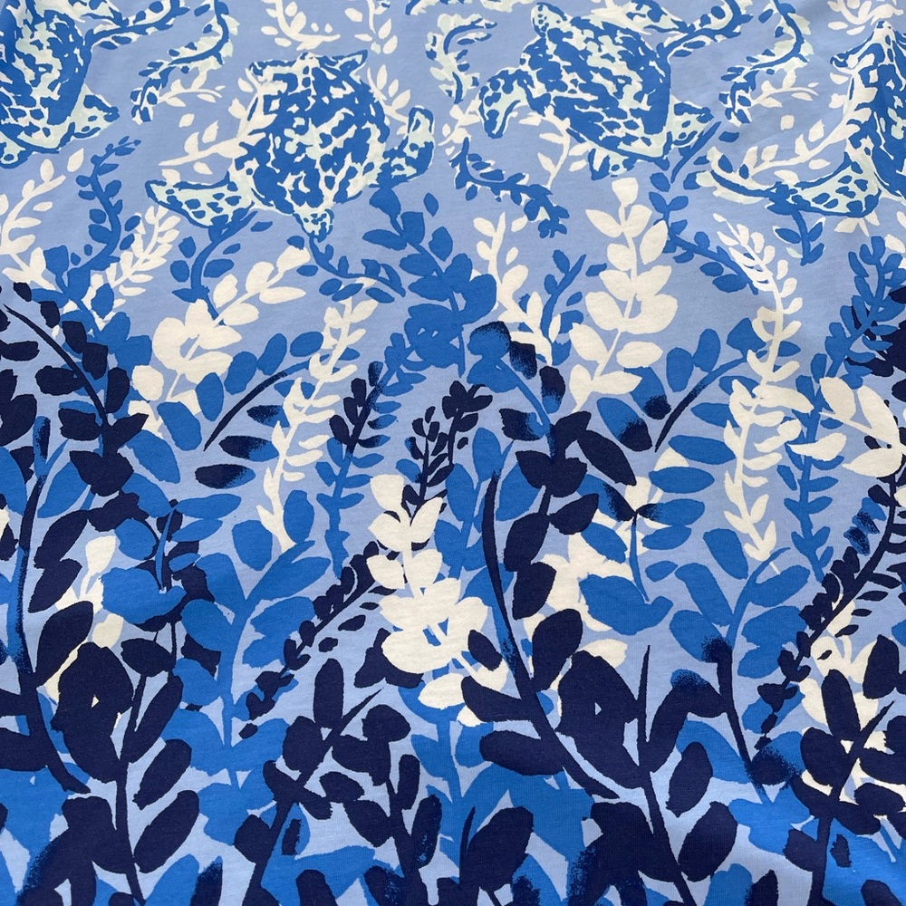 Lilly Pulitzer Kristen dress size large in turtley awesome blue sea turtles - Picture 2 of 6